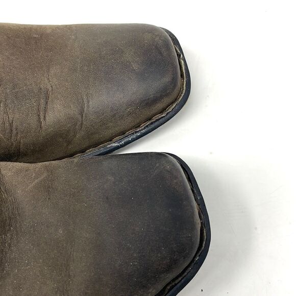 BORN Brown Leather Western Slip On Ankle Boots Size 8/39 - Picture 7 of 14